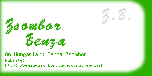 zsombor benza business card